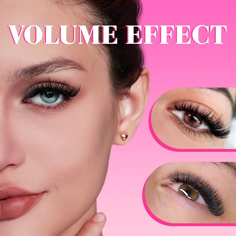 تي دانس وصلات رموش TDANCE Easy Fan Lash Extensions ثلاثية الأبعاد، وصلات رموش Easy Fan Lashes ذاتية التفرع (0.07-D، 8-15 مم) - Image 3
